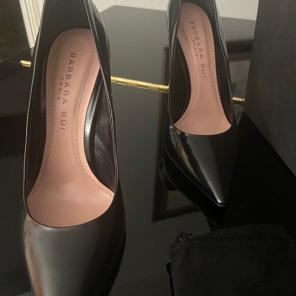 ALMOST NWOT Barbara Bui Black Leather Pumps - Gorgeous - Size 36/6 - Picture 2 of 4